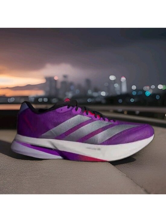 Adidas Adizero Boston 13 Purple Burst Silver Metallic JS4943 - Men\'s Size 10.5 main image 7